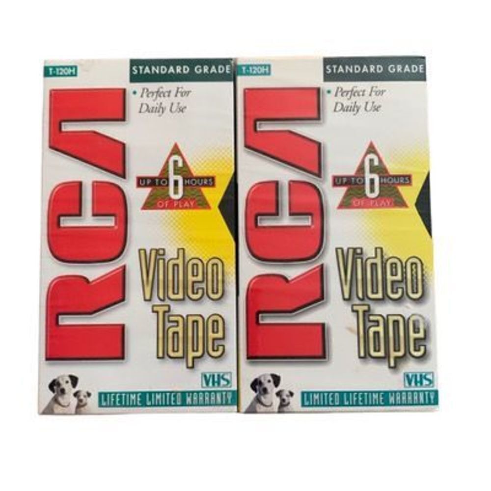 2 RCA T-120 VHS Blank Video Tapes